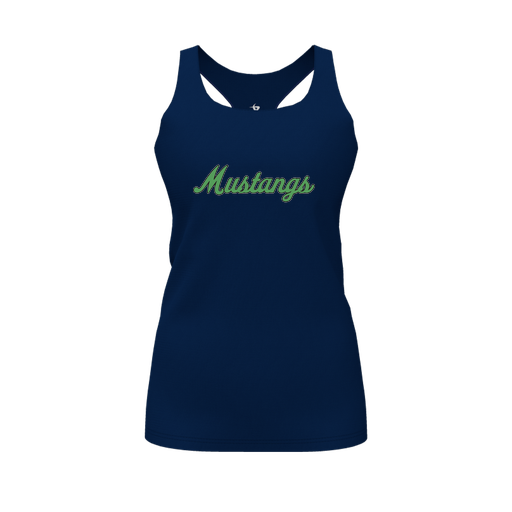 [CUS-DFW-RCBK-PER-NVY-FYS-LOGO1] Racerback Tank Top (Female Youth S, Navy, Logo 1)