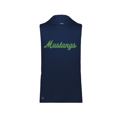 [222590.065.XS-LOGO1] Men's CoolDry Sleeveless Hoodie (Adult XS, Navy, Logo 1)