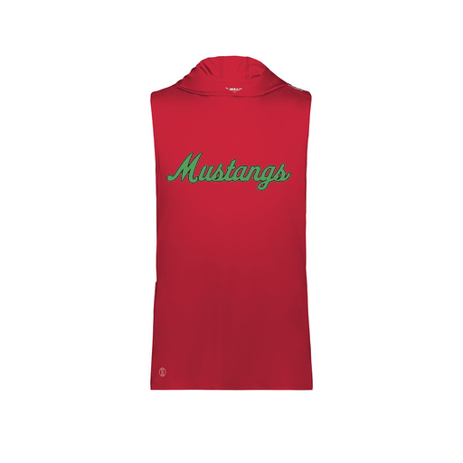 [222590.083.XS-LOGO1] Men's CoolDry Sleeveless Hoodie (Adult XS, Red, Logo 1)